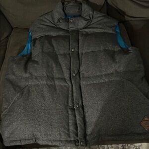 The North Face Gray and Blue Vest
